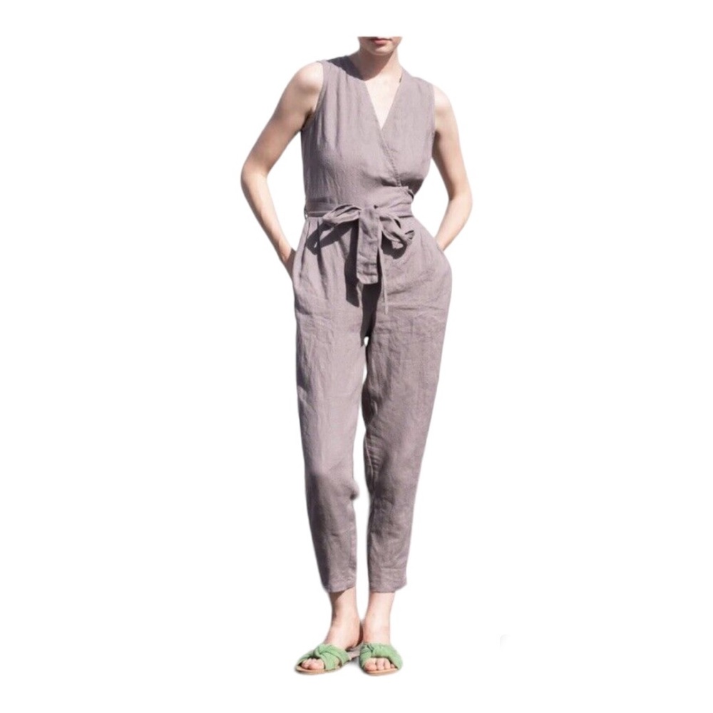 Chic Taupe Sleeveless Jumpsuit